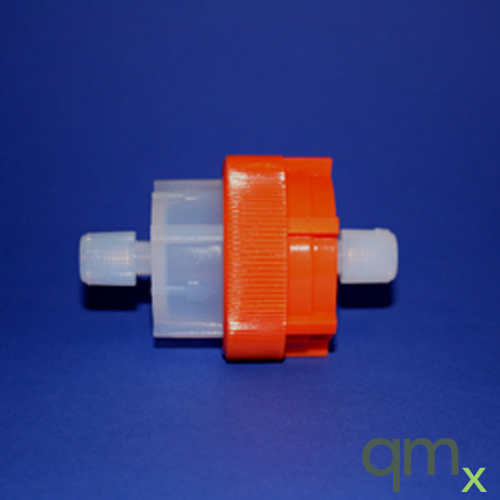 47 mm single stage filter assembly, 1/4in MNPT x 1/4in MNPT, Tefzel Clamp