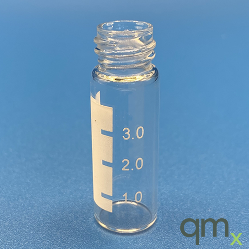 4ml Clear Vial w/White Grad. patch, 13-425 Thread