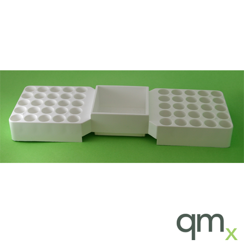 50 Position Snap Rack, White for 12mm Vials