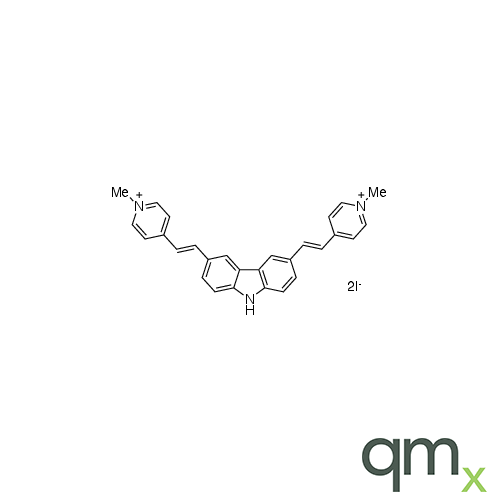 4,4'-[9H-Carbazole-3,6-diyldi-(1E)-2,1-ethenediyl]bis[1-methyl-pyridinium Diiodide (>90%), neat