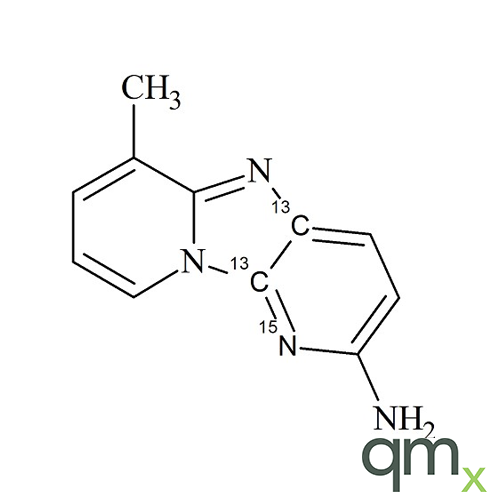 2-Amino-6-methyldipyridol[1,2-A:3',2'-D]imidazole (13C2,15N) HCl