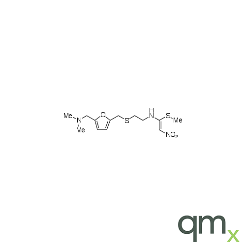 N,N-Dimethyl-5-[[[2-[[1-(methylthio)-2-nitroethenyl]amino]ethyl]thio]methyl]-2-furanmethanamine, neat