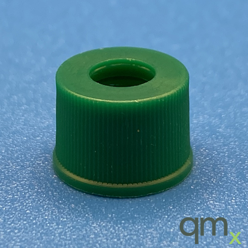 8-425 Green, Polypropylene Large Open Hole Cap Flared Side