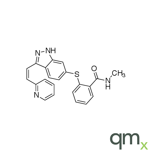 N-Methyl-2-[[3-[(1Z)-2-(2-pyridinyl)ethenyl]-1H-indazol-6-yl]thio]benzamide, neat