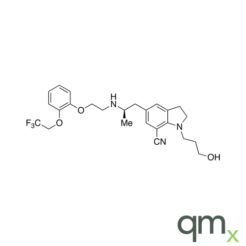 2,3-Dihydro-1-(3-hydroxypropyl)-5-[(2R)-2-[[2-[2-(2,2,2-trifluoroethoxy)phenoxy]ethyl]amino]propyl]-1H-indole-7-carbonitrile, neat