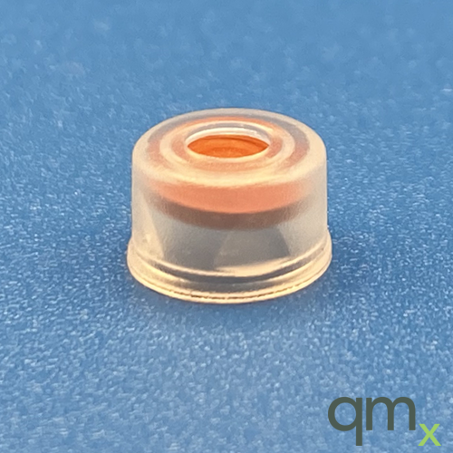 8mm Clear Snap Cap, PTFE/Red Rubber