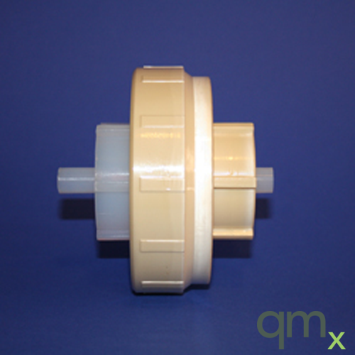 90 mm single stage filter assembly, 5/8in x 1in x 5/8in x 1in, UltemÂ® Clamp