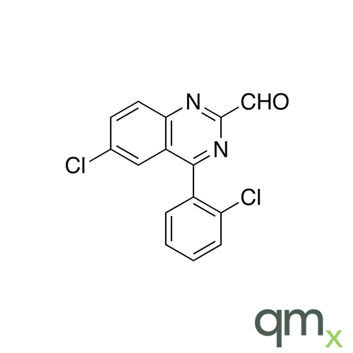 6-Chloro-4-(2-chlorophenyl)-2-quinazolinecarboxaldehyde, neat