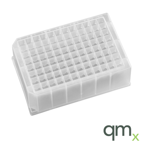 96 Deep square well, 350µl/well, Polypropylene, square well, DNase/ RNase free, inner pack of 5