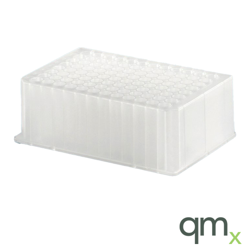 96 Deep well, 2ml/well Polypropylene round well rimless DNA/RNAase free, inner bag of 5