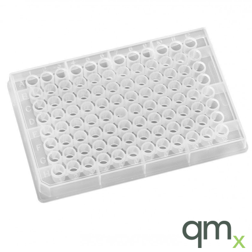 96 Shallow well, polypropylene, V bottom, raised rim, 220µl, sterile, individually packed