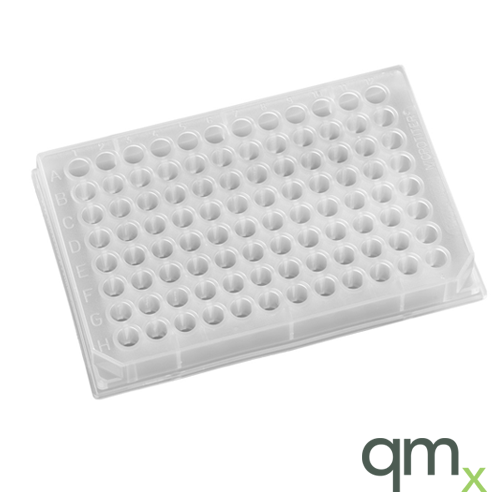 96 shallow well Polypropylene, Flat Bottom rimless 350µl
