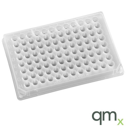 96 shallow well Polypropylene, V Bottom raised rim 220µl