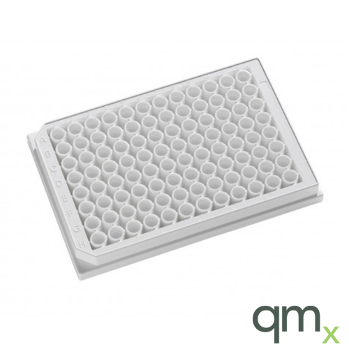 96 well 350µl Polystyrene, White, Tissue Culture Treated, With Lid. Individually packed.