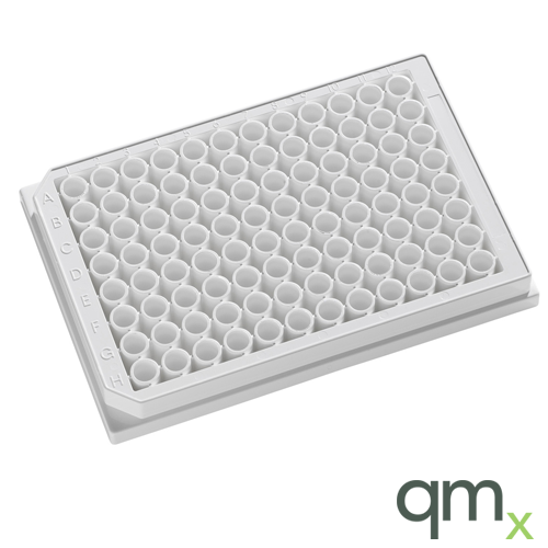 96 well 350µl White, Clear Bottom Tissue Culture Treated. With Lid. Individually packed.