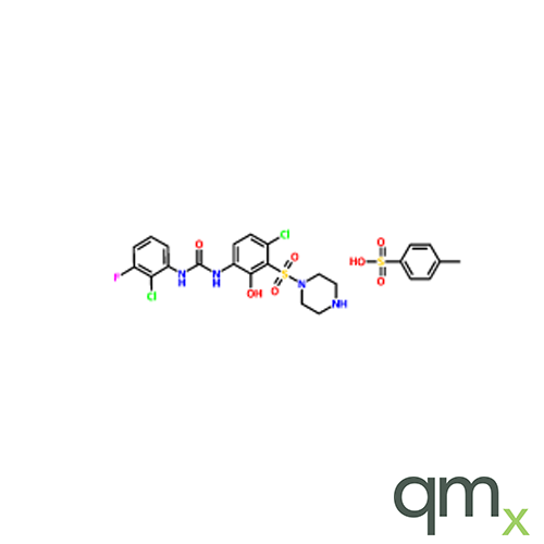 N-[4-Chloro-2-hydroxy-3-[(piperazin-1-yl)sulfonyl]phenyl]-N'-(2-chloro-3-fluorophenyl)urea p-toluenesulfonate, neat