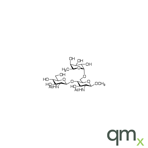 Methyl 2-Acetamido-4-O-(2-acetamido-2-deoxy-ÃŸ-D-gluco- pyranosyl)-2-deoxy-6-O-(a-L-fucopyranosyl)-ÃŸ-D-glucopyranoside, neat
