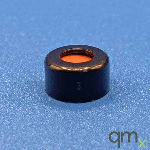 9mm Cap, Black, PTFE/Red Rubber