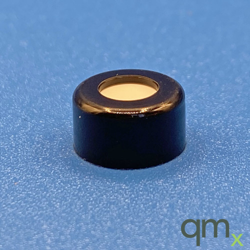 9mm Cap, Black, PTFE/Silicone