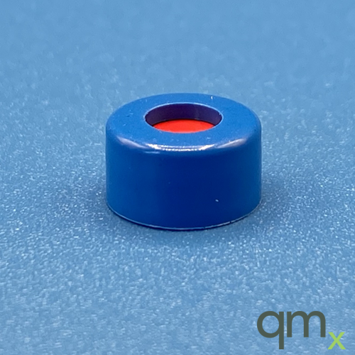 9mm Cap, Blue, PTFE/Silicone/PTFE