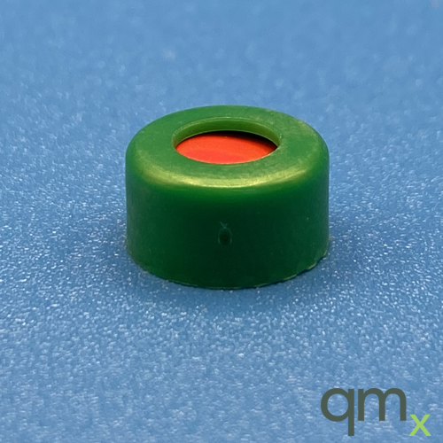 9mm Cap, Green, PTFE/Silicone/PTFE