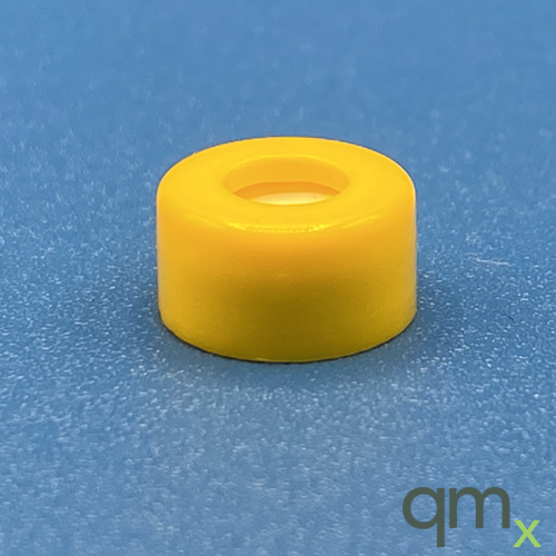 9mm Cap, Yellow PTFE/Silicone w/Slit