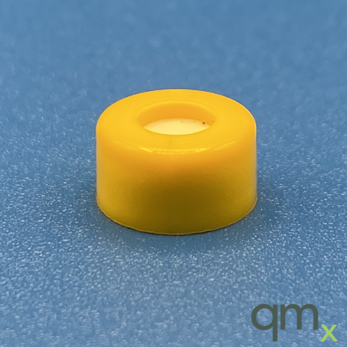 9mm Cap, Yellow, PTFE/Silicone