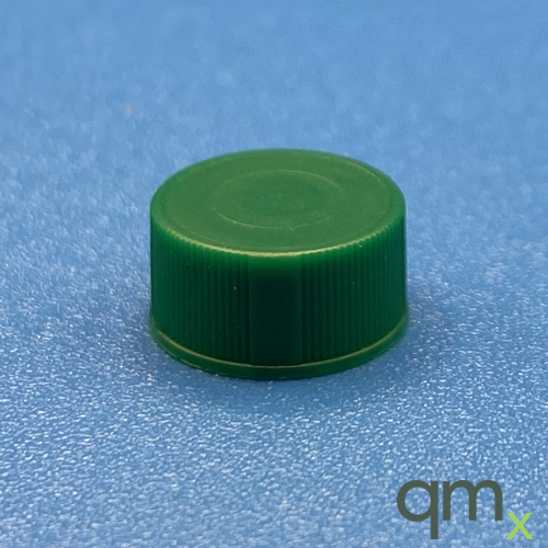 9mm Solid Top R.A.M.â„¢ Cap, Green Polypropylene, PTFE/F217 Lined