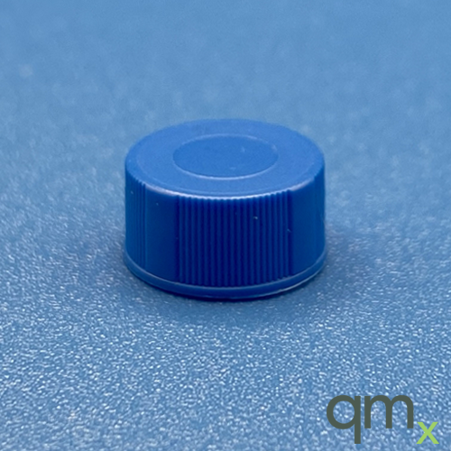 9mm Solid Top R.A.M.â„¢ Cap, Royal Blue Polypropylene, PTFE/F217 Lined