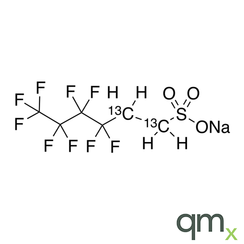 1H,1H,2H,2H-Perfluorohexanesulfonic acid 13C2 (1,2-13C2) sodium, 50Âµg/ml in Methanol:Water - Ehrenstorfer