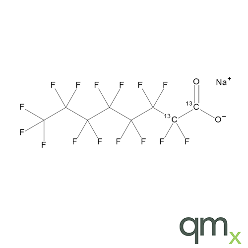 Perfluorooctanoic acid 13C2 (1,2-13C2) sodium, 50Âµg/ml in Methanol:Water - Ehrenstorfer