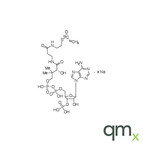 Acetyl-1,2-13C2 Coenzyme A Sodium Salt (~2% Unlabelled), neat