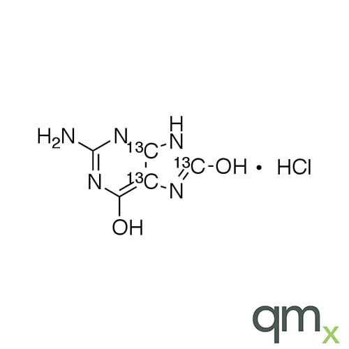 2-Amino-6,8-dihydroxypurine-13C3 Hydrochloride, neat