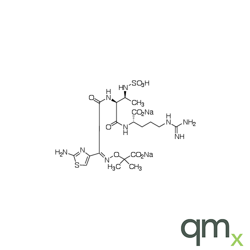 (8S,11S,Z)-5-(2-Aminothiazol-4-yl)-11-(3-guanidinopropyl)-2,2-dimethyl-6,9-dioxo-8-((S)-1-(sulfoamino)ethyl)-3-oxa-4,7,10-triazadodec-4-ene-1,12-dioic Acid Disodium Salt, neat