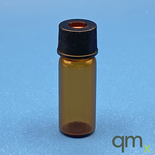 Amber 8-425 Threaded Vial, PTFE/Red Rubber Septa, 0.040in