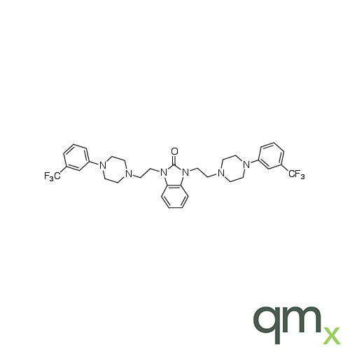 1,3-Bis(2-(4-(3-(trifluoromethyl)phenyl)piperazin-1-yl)ethyl)-1H-benzo[d]imidazol-2(3H)-one, neat