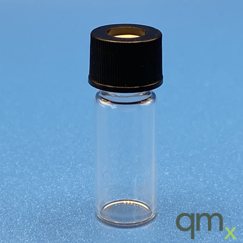 Clear 10-425 Threaded Vial, Red PTFE/SIL Septa, 0.065in