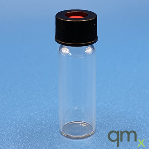 Clear 13-425 Threaded Vial, PTFE/SIL/PTFE Septa, 0.040in