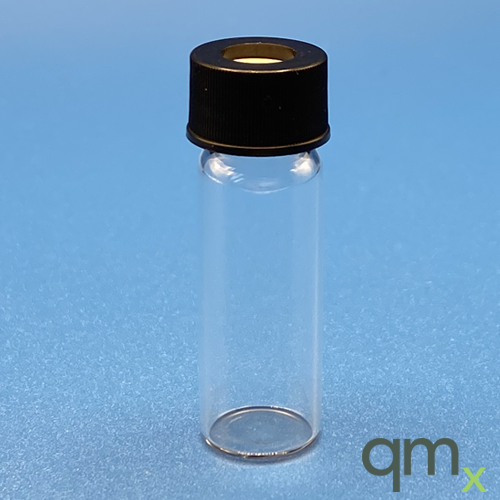 Clear 13-425 Threaded Vial, Red PTFE/SIL Septa, 0.060in