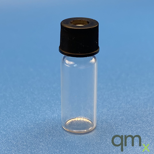 Clear 8-425 Threaded Vial, PTFE/Red Rubber Septa, 0.040in