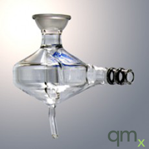 Cyclonic Spray Chamber, 50ml, Baffle, 18/9 Joint, 4mm Drain