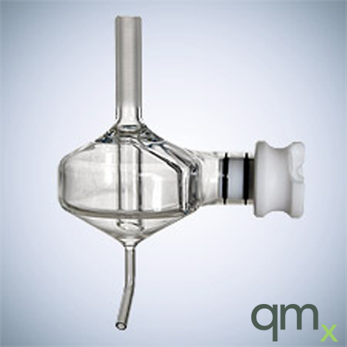 Cyclonic Spray Chamber, 50ml, Baffle, 40mm Neck, 4mm Drain