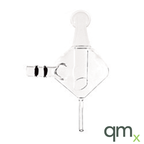 Cyclonic Spray Chamber, 50ml, Quartz, Baffle, 12/5 Joint