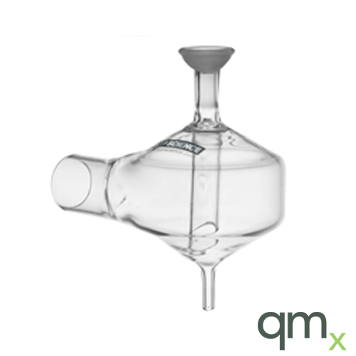 Cyclonic Spray Chamber, 50ml, Quartz, Baffle, 12/5 Joint