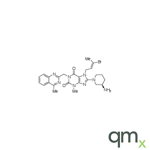 N-Des-(2-butyn-1-yl)-N-(3-bromo-2-buten-1-yl) Linagliptin (E/Z Mixture), neat