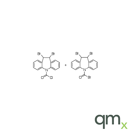 Mixture of 10,11-Dibromo-10,11-dihydro-5H-dibenz[b,f]azepine-5-carbonyl chloride & 10,?11-?Dibromo-?10,?11-?dihydro-5H-?dibenz[b,?f]?azepine-?5-?carbonyl Bromide, neat