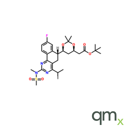 tert-Butyl 2-((4R,6S)-6-((R)-8-fluoro-4-isopropyl-2-(N-methylmethylsulfonamido)-5,6-dihydrobenzo[h]quinazolin-6-yl)-2,2-dimethyl-1,3-dioxan-4-yl)acetate, neat