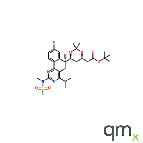 tert-Butyl 2-((4R,6S)-6-((S)-8-fluoro-4-isopropyl-2-(N-methylmethylsulfonamido)-5,6-dihydrobenzo[h]quinazolin-6-yl)-2,2-dimethyl-1,3-dioxan-4-yl)acetate, neat