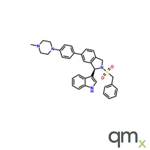 (R)-3-(2-(Benzylsulfonyl)-6-(4-(4-methylpiperazin-1-yl)phenyl)isoindolin-1-yl)-1H-indole, neat
