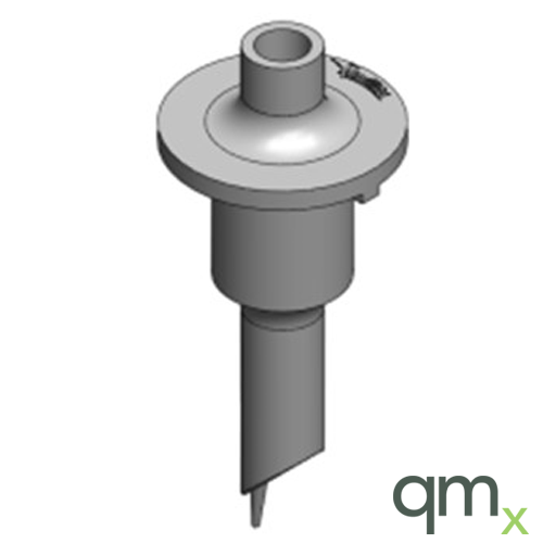 Exit Port/Connector, 9 mm OD Tube, with Baffle